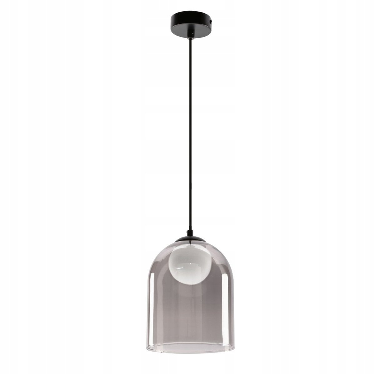 Klea Plafondlamp Zwart G9 1x15W Gerookt/Wit Glas