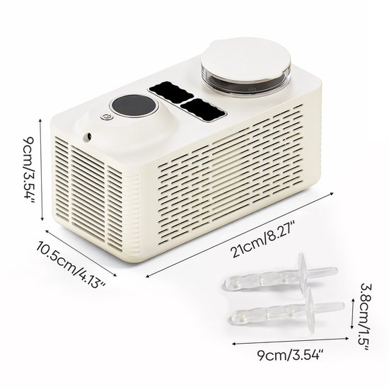 Mini IJsmaker - 2 Ijsjes in 30 Min, 150W, Draagbaar - Werkt op 12V Auto & Thuis - Gezond & Snel - Zachtgeel van MINI — afbeelding 3