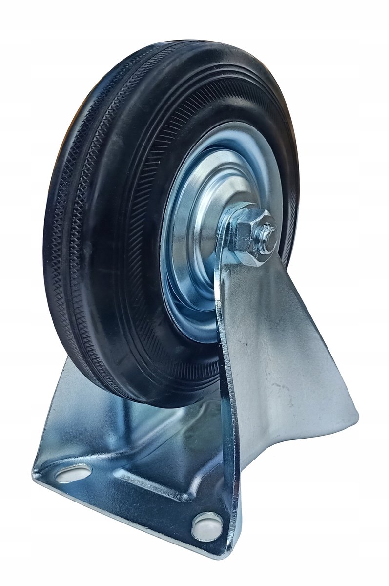 Vast wiel 125mm voor transportwagen - metaal met rubber