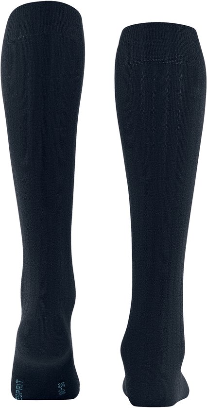 Donkerblauwe kniekousen van Esprit, maat 35-38, met een subtiel logo aan de zijkant.