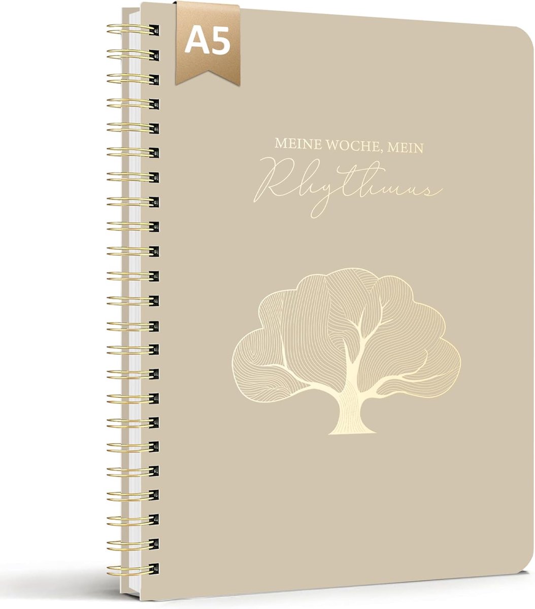 A5-agenda, kaki, eikenmotief