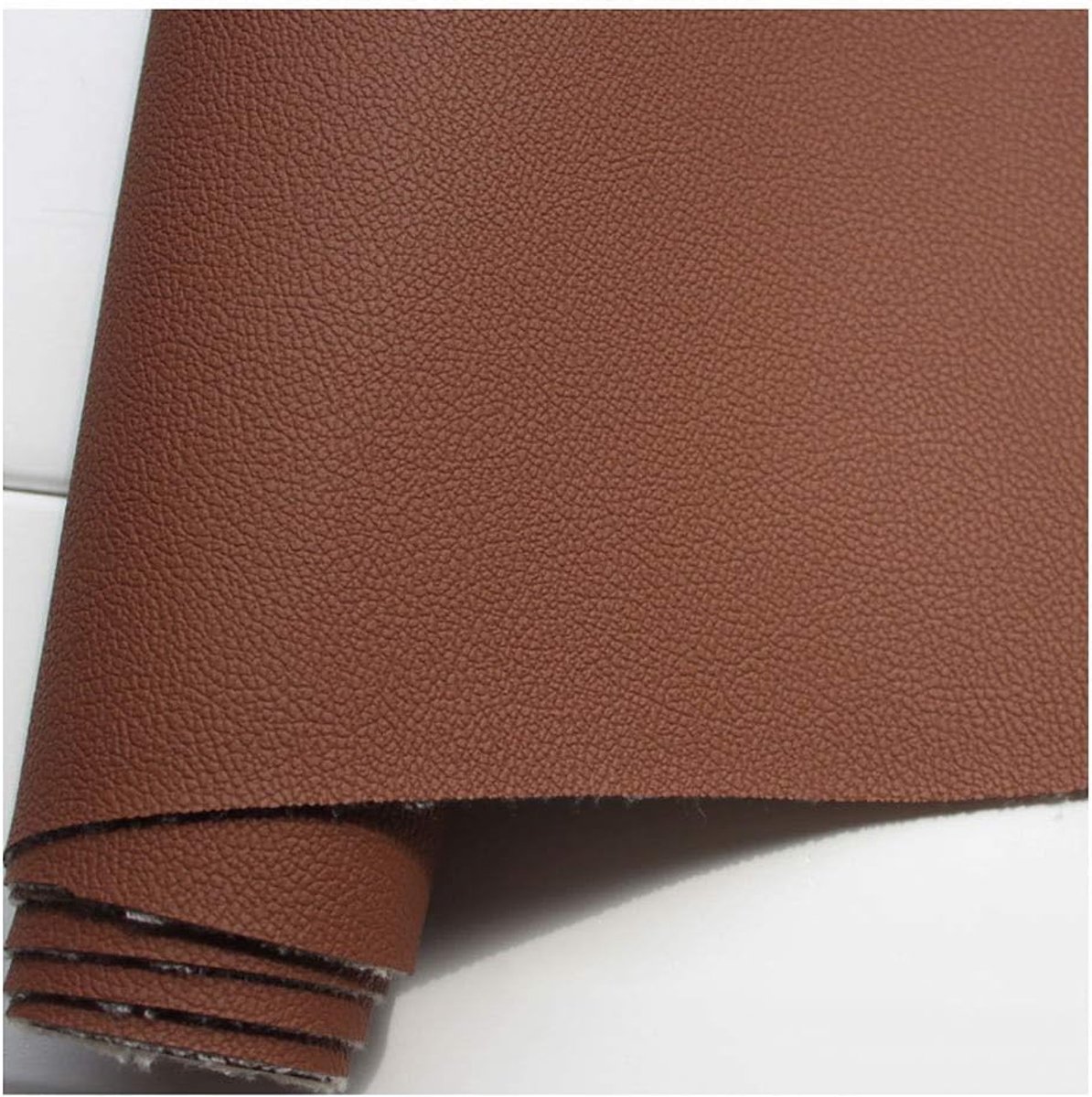 Stof Premium Kwaliteit PU Kunstleer Stof, Waterdicht Kunstleer Craft Materiaal Kunstleer Bekleding Stof Materia-Donker bruin 1.38x4m