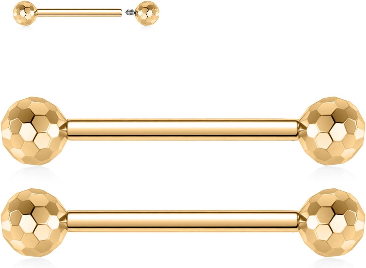 14G Tepelstaafjes Tepelpiercing Sieraden Tong Bars Tong Piercing Intern Schroefdraad Ringen Bridge Piercing Sieraden Titanium