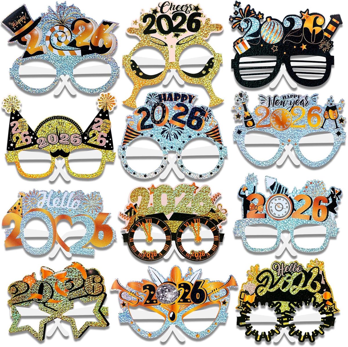 Silvester Deco 2026 Nieuwjaar oudejaarsavond decoratie zwart goud zilver oudejaarsavond foto rekwisieten voor oudejaarsavond decoratie 2026 party oudejaarsavond partydecoratie accessoire voor