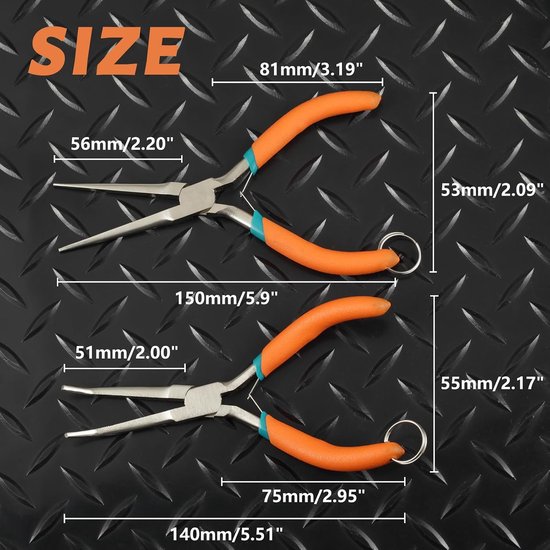 Tang Met Gebogen En Rechte Tips, Gebogen Handvat, Naaldverwijderaar, Vis Haak Remover, Draad Looping Met Anti-Loss Lanyard — afbeelding 2