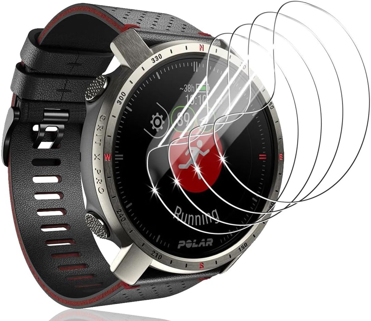 4 stuks displaybeschermfolie voor Polar Grit X Pro Titan [niet van gehard glas], zonder luchtbellen, hoge definitie, transparant, zacht, TPU, displaybeschermfolie voor Polar Grit X Pro Titan