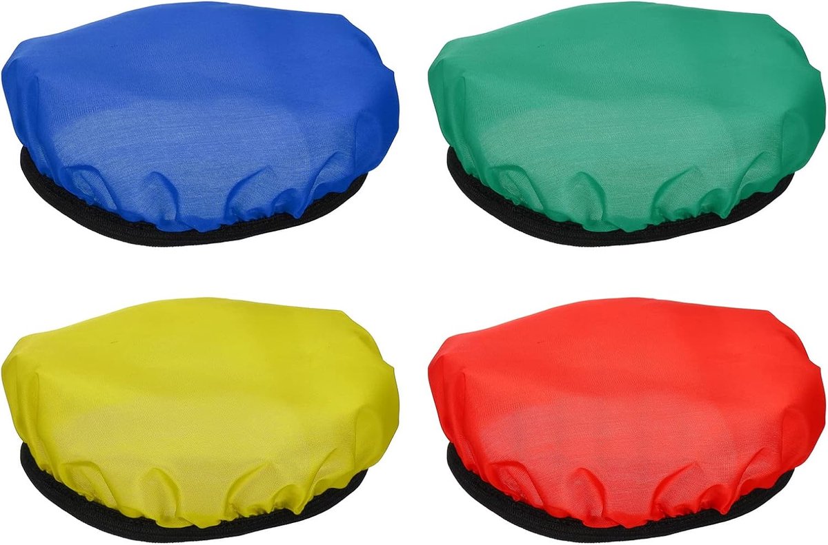 7 inch 18 cm Zachte Diffuser Lamp Cover, 4 Pack Doek Diffuser Strobe Reflector Lamp Sok voor Flash Light Beauty Dish Fotografie Studio, Multicolor