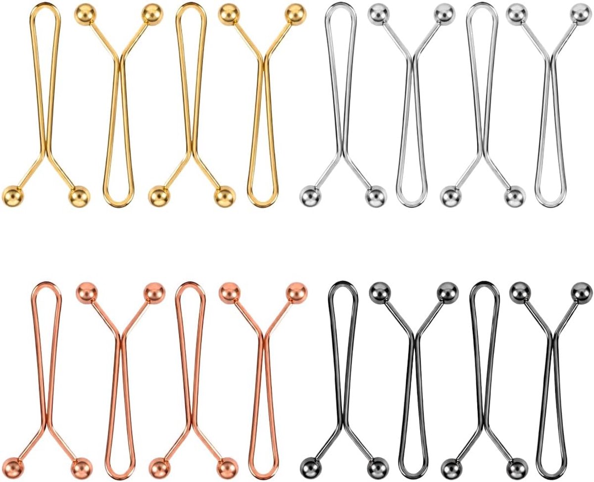 16 Stuks Broeken Taillespanners,Broek Strakker Clip,Tailleband Strakker Maken,Taillebap voor Jeans Niet Naaien Jeans Rok T-Shirts