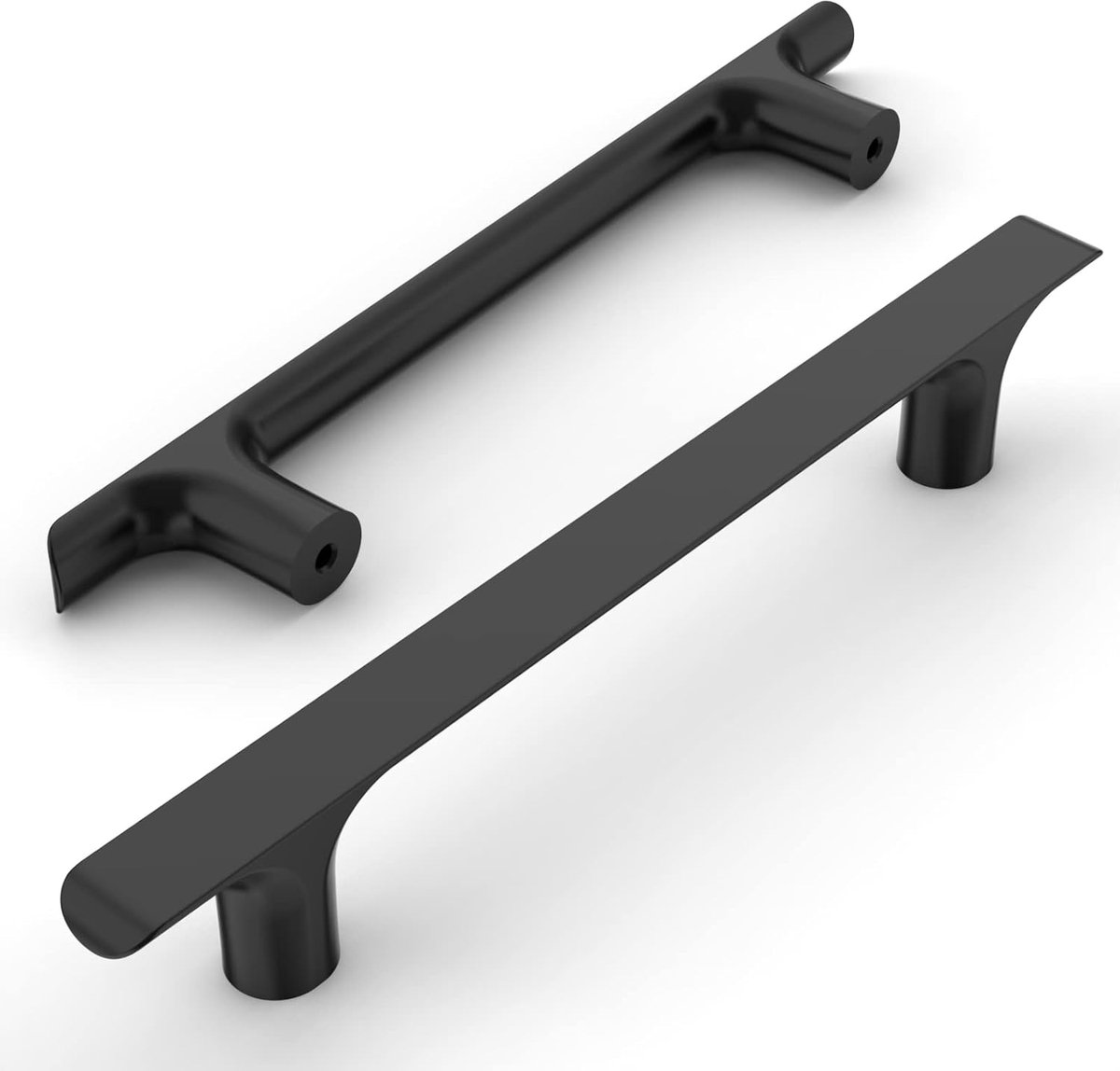 UK0060 - Set van 10 meubelgrepen - Van zinklegering - Voor keukenkasten en kasten - Zwart - Gatafstand 128 mm