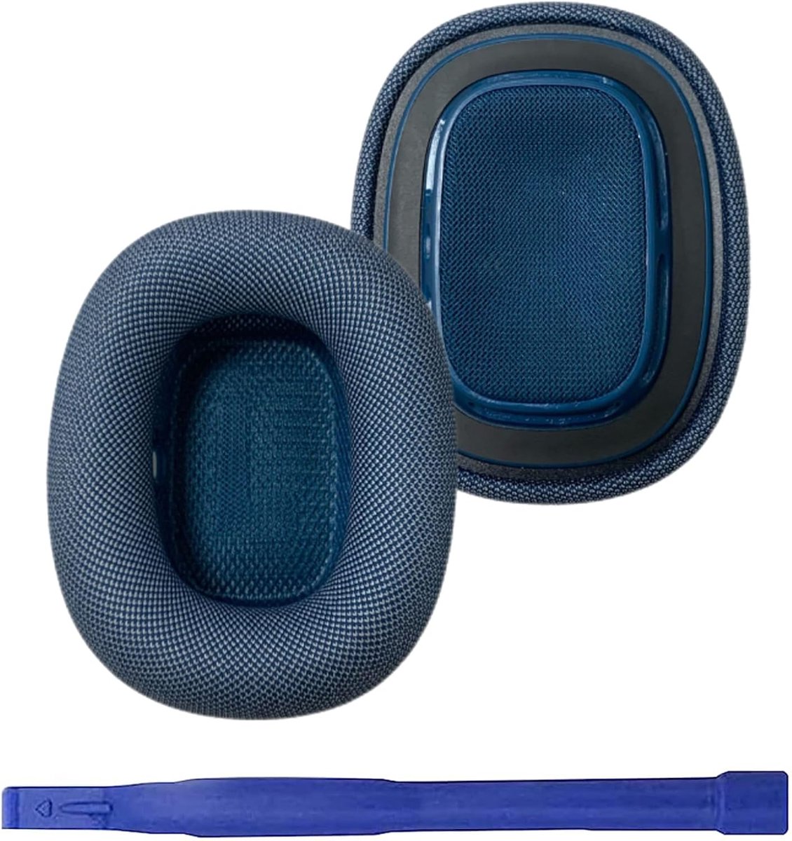 Oorkussens voor AirPods Max hoofdtelefoon, oorkussens met comfortabele netstof en elastische geheugenspons (blauw)