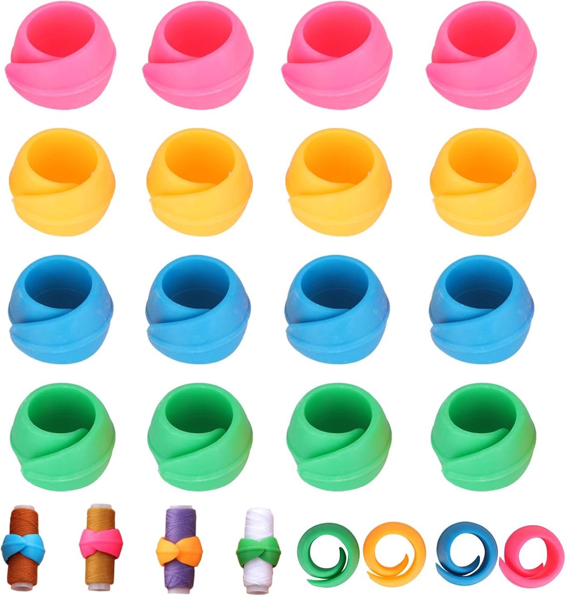 100 Stks Spool Klem, Siliconen Draad Spool Huggers, Draad Spool Savers voor Naaien en Borduurmachine Draad Spoelen
