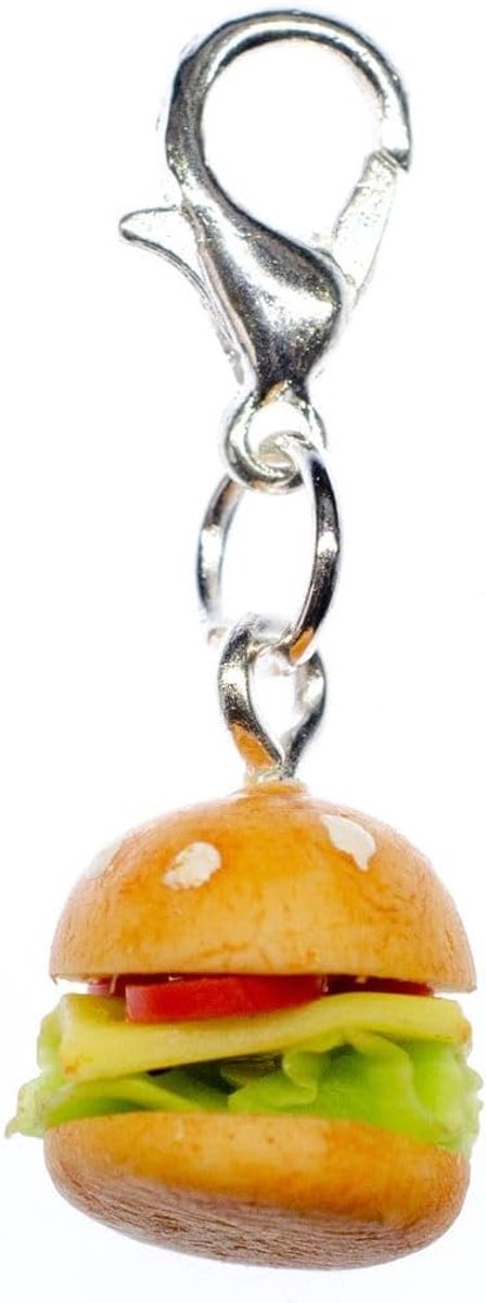 Hamburger Cheeseburger Charm Hanger voor Armband Polsbandje 12Mm, 10mm, Polymeerklei, niet bekend