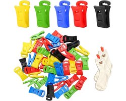 50 stuks- wasknijpers-wasknijpers kunststof-wasknijpers groot-wasknijpers plastic -Droogrek Knijpers -Knijpers-Binnen en Buiten-Strandlaken Knijpers - Badlaken Clips -Voor Handdoeken, Hoed, Jurken, Badhanddoek-Winddicht-Anti Slip-8mm