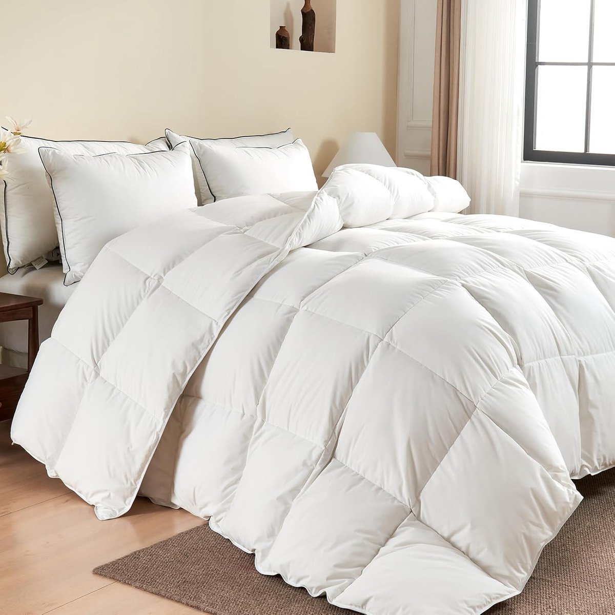 Donzen Dekbed - 4 Seizoenen - 155 x 220 cm - Hypoallergeen - Voor Alle Seizoenen