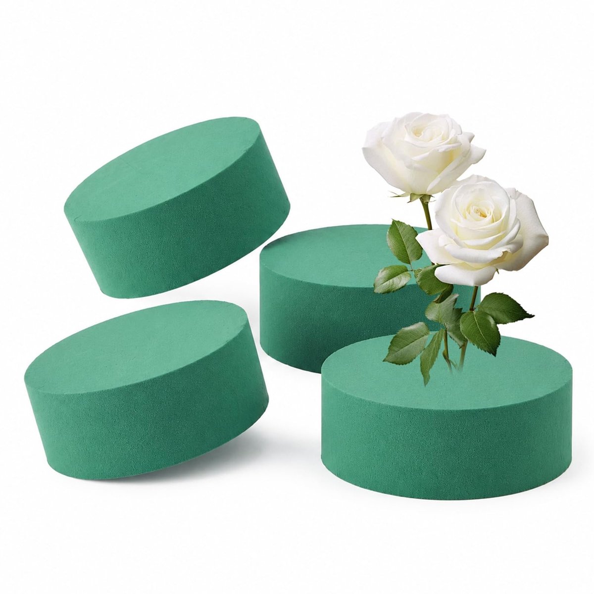 SolidKeus - Set van 4 Ronde Bloemschuimen voor Creatieve Bloemstukken