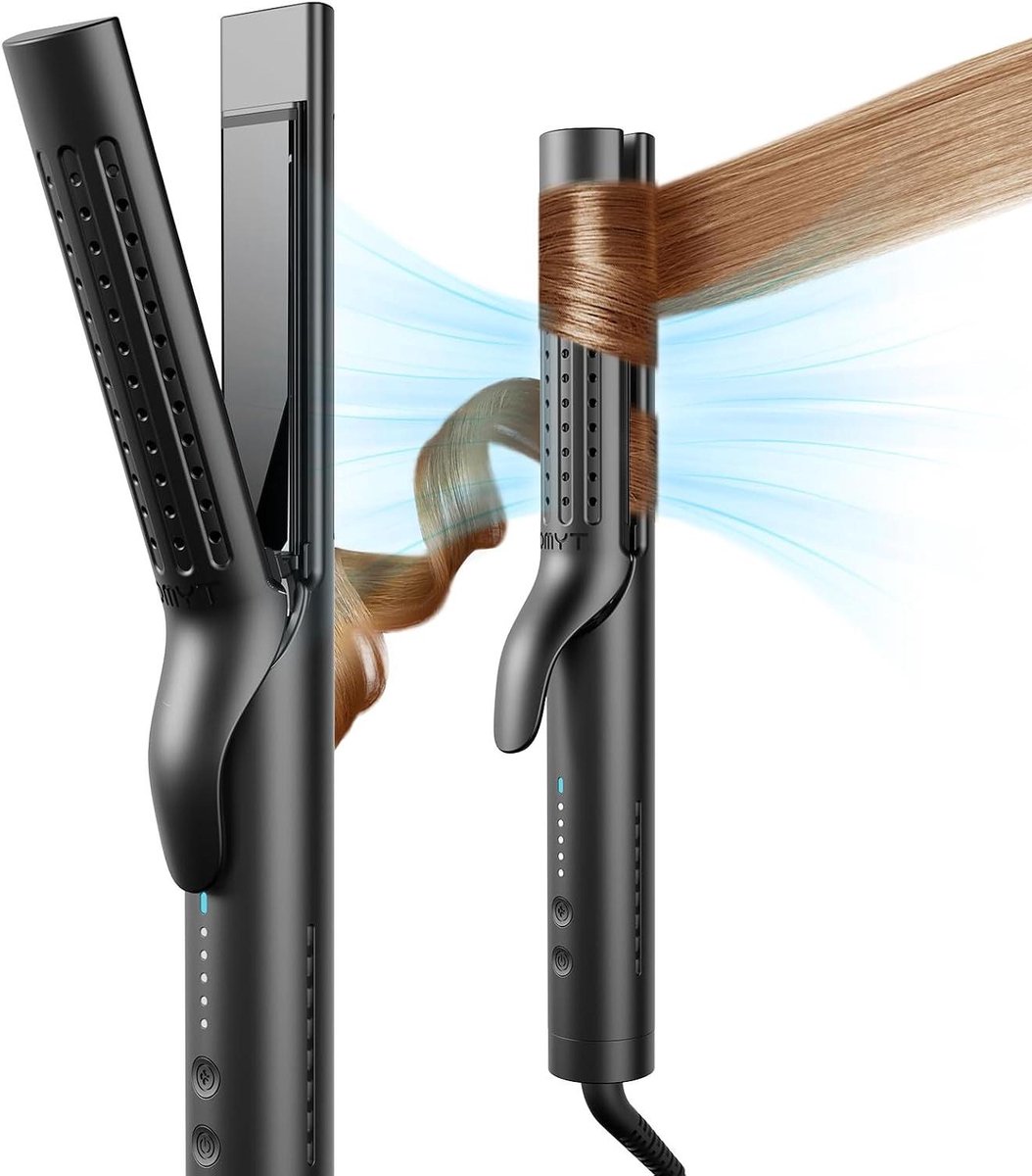 Stijl- en Krultang - Haarstyling Tool - Haar Modelleren - 2-in-1 Functionaliteit - 32mm Krultang - Zwart