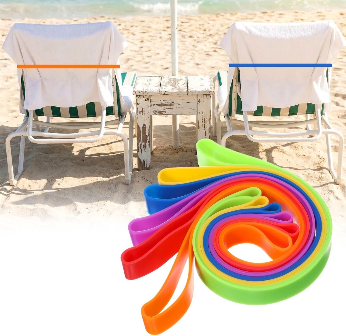 SolidKeus - Set van 6 Stretch Towel Clips voor Strand en Zwembad