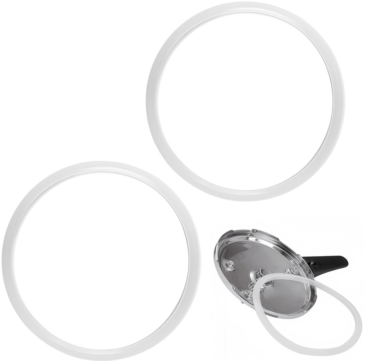 SolidKeus - Set van 2 Siliconen Afdichtringen voor Snelkookpan 20 cm
