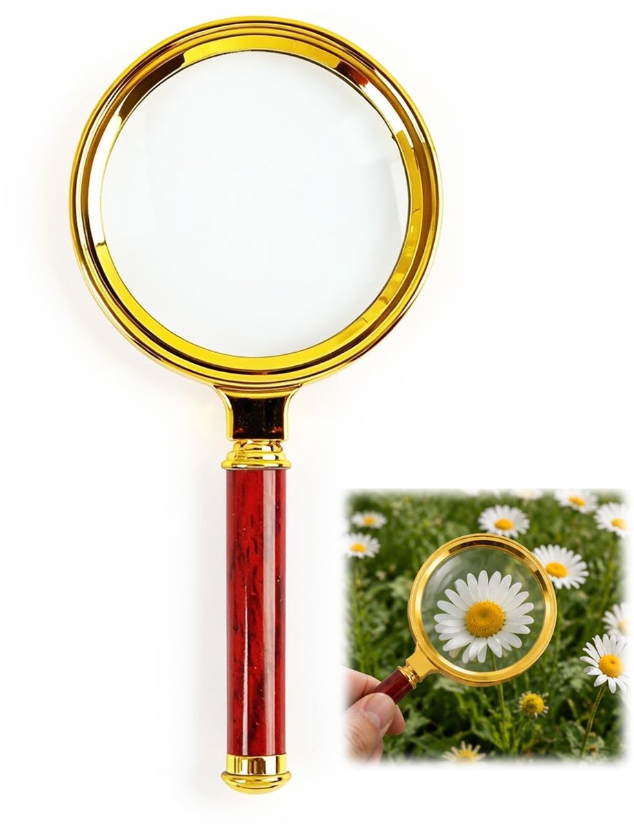 SolidKeus - Vergrootglas Set van 2 met Houten Handvat