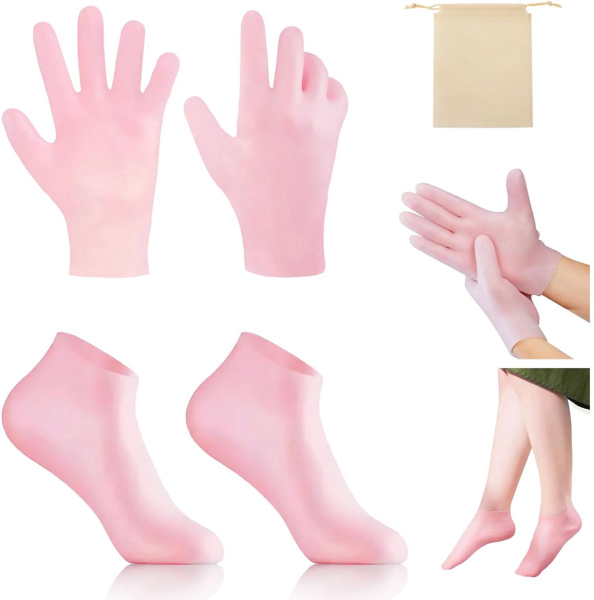 SolidKeus - Silicone Vochtinbrengende Sokken en Handschoenen voor Vrouwen
