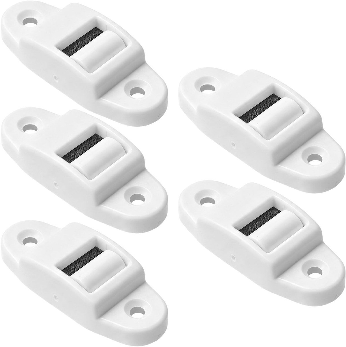 SolidKeus - Set van 5 Rolluikriemgeleiders met Borstelafdichting