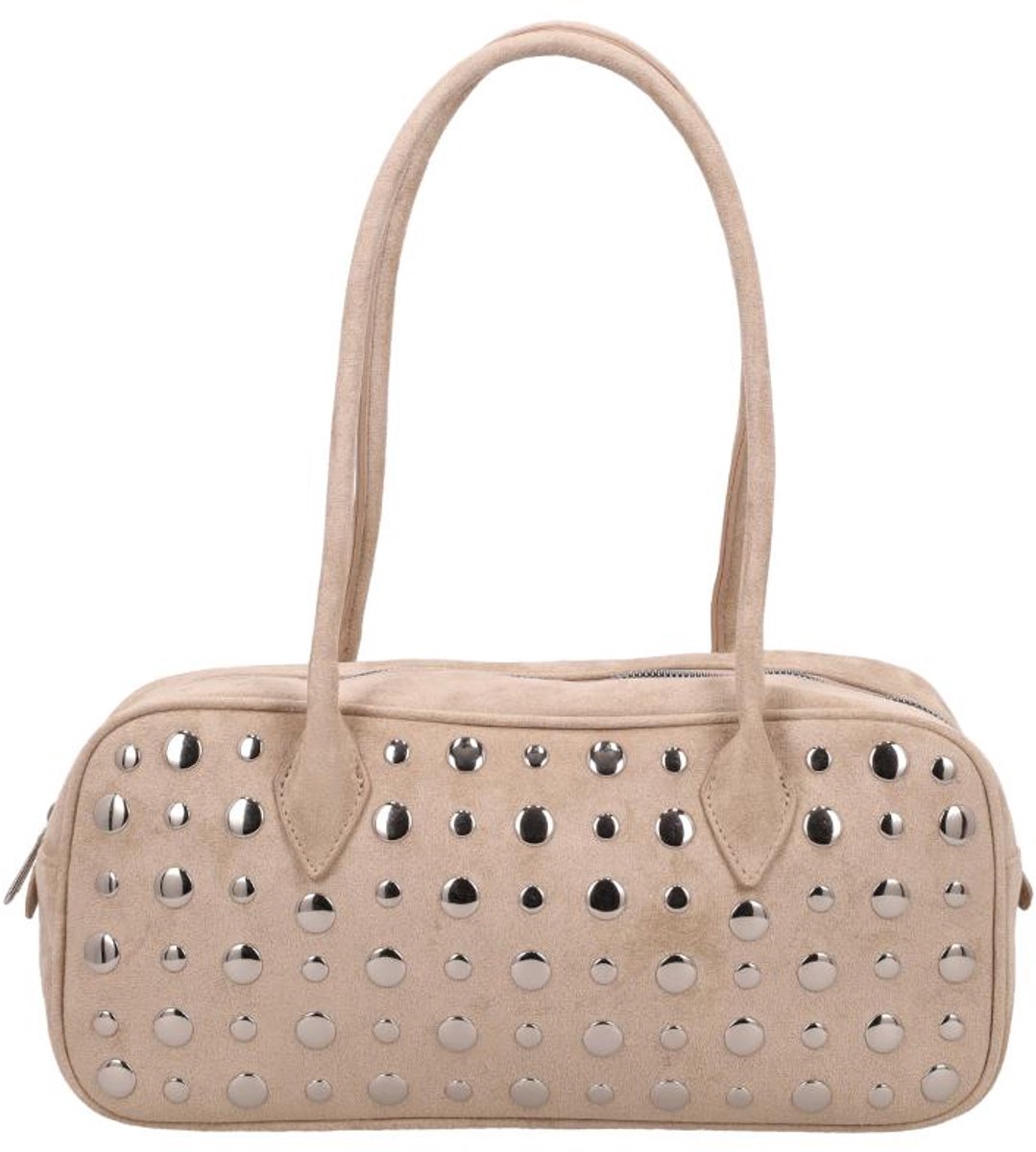 Flora & Co Bobbi Medium Schoudertas Dames - Imitatiesuede - Beige