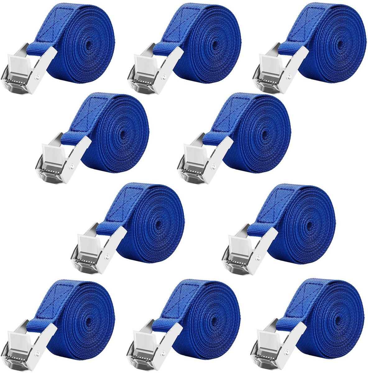 SolidKeus - Set van 10 Lashing Straps tot 250 kg