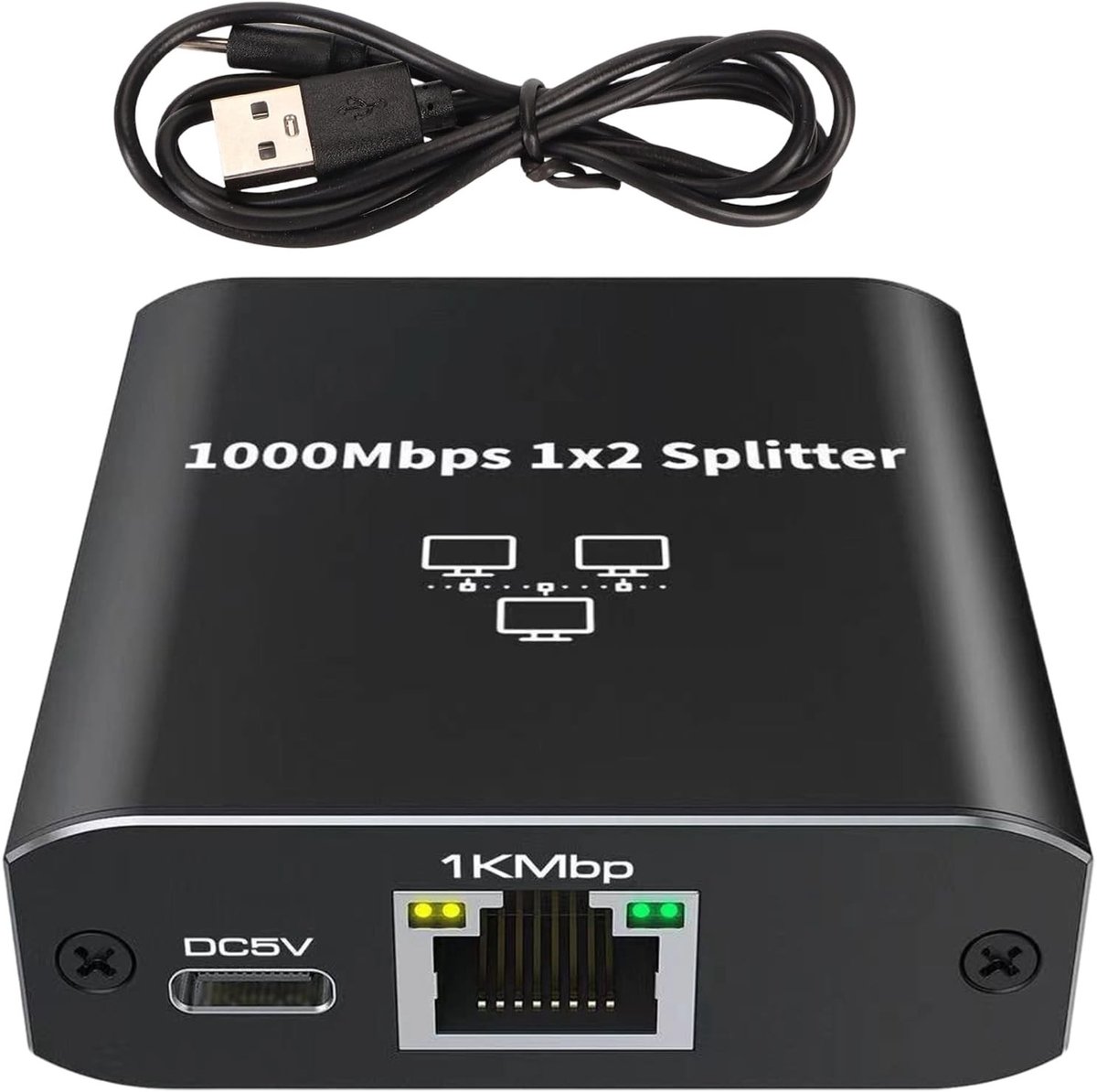 SolidKeus - LAN Splitter 1 naar 2 voor Gigabit Ethernet