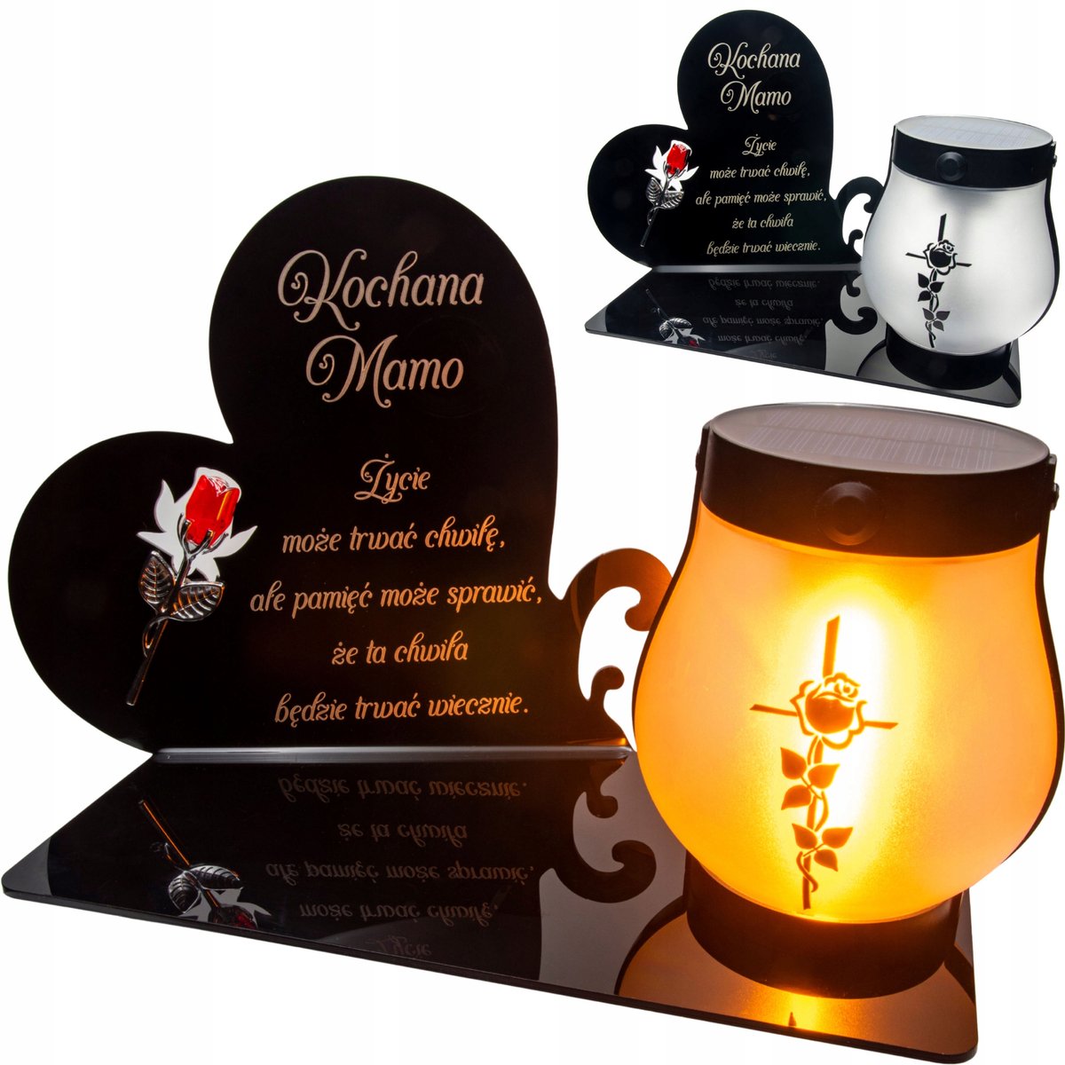 Znicz Solarny LED 'Lieve Mama' voor Graf - Herdenking