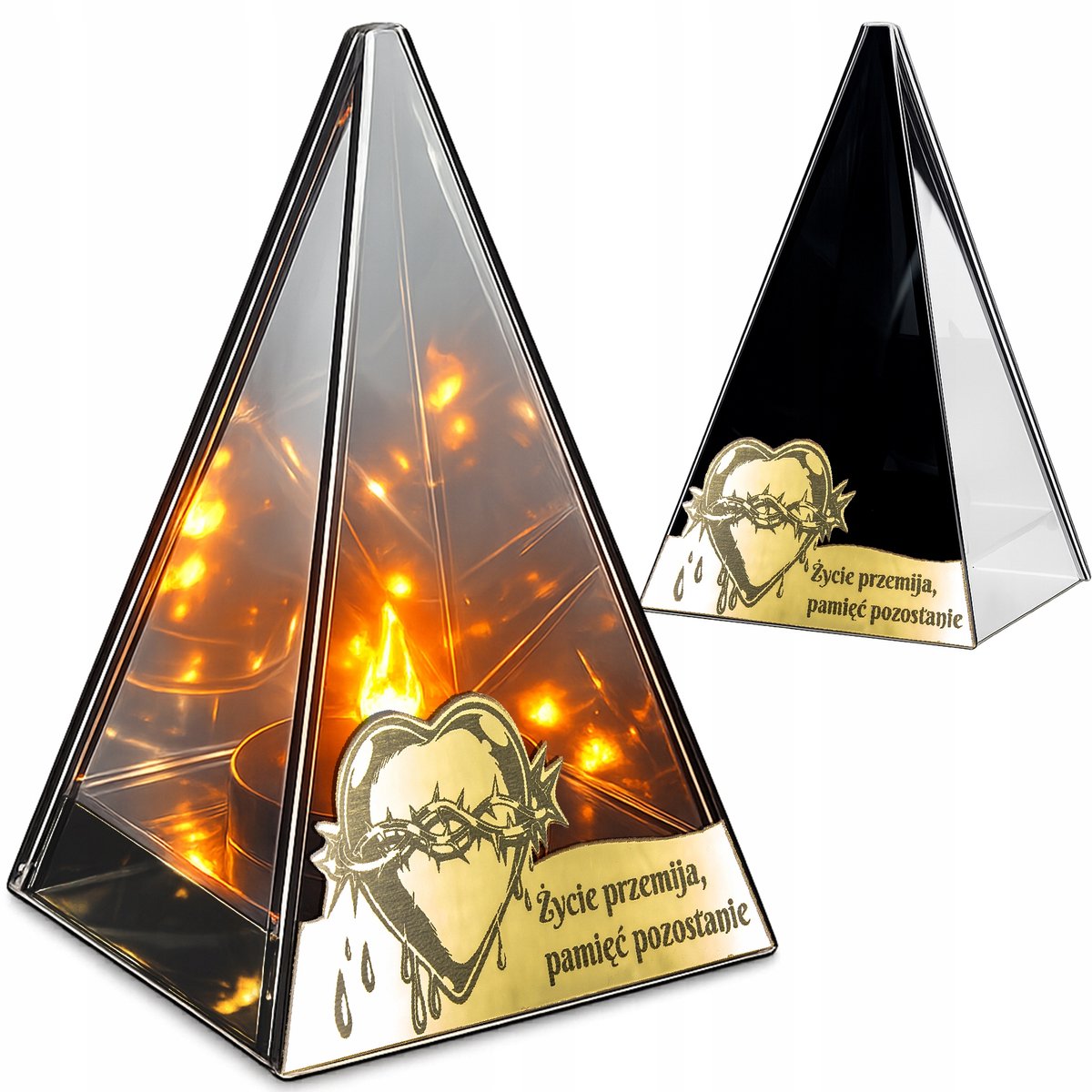 LED Graf Lampion met Vlameffect - Merkloos