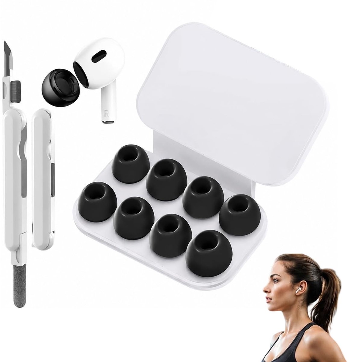 SolidKeus - 4 Siliconen Oorkappen voor AirPods Pro