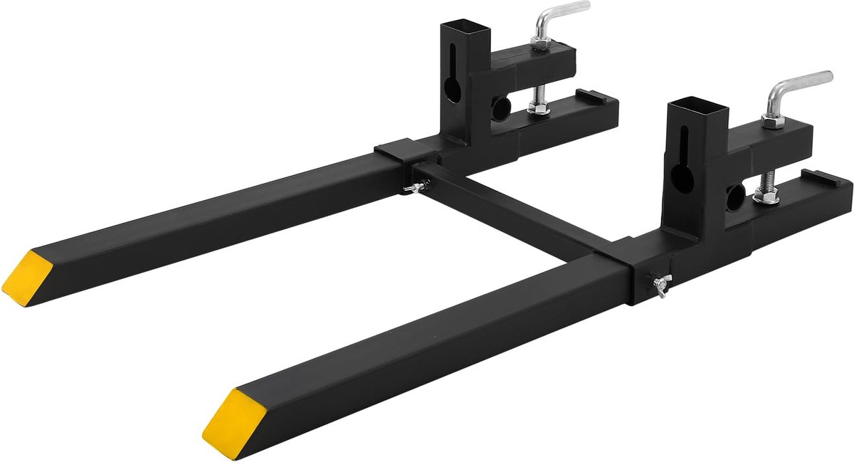 HoerFuriy - Klem Op Palletvorken met Drijfstang - Capaciteit 1814kg - Frontladerbevestiging Voor Laadbak - Ideaal Voor Landbouw En Agrarische Toepassingen - 152cm