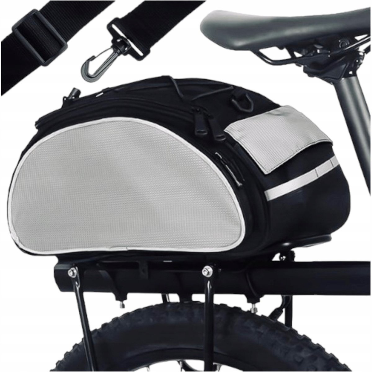 XL Fietsbagage Tas 10L - Waterdicht & Reflecterend - Zwart