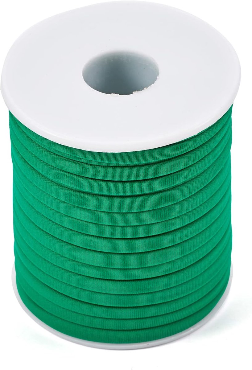 Elastische Band 5mm Elastische String Cord Brede Gevlochten Stretch Strap voor DIY Naaien Ambachten, Lentegroen