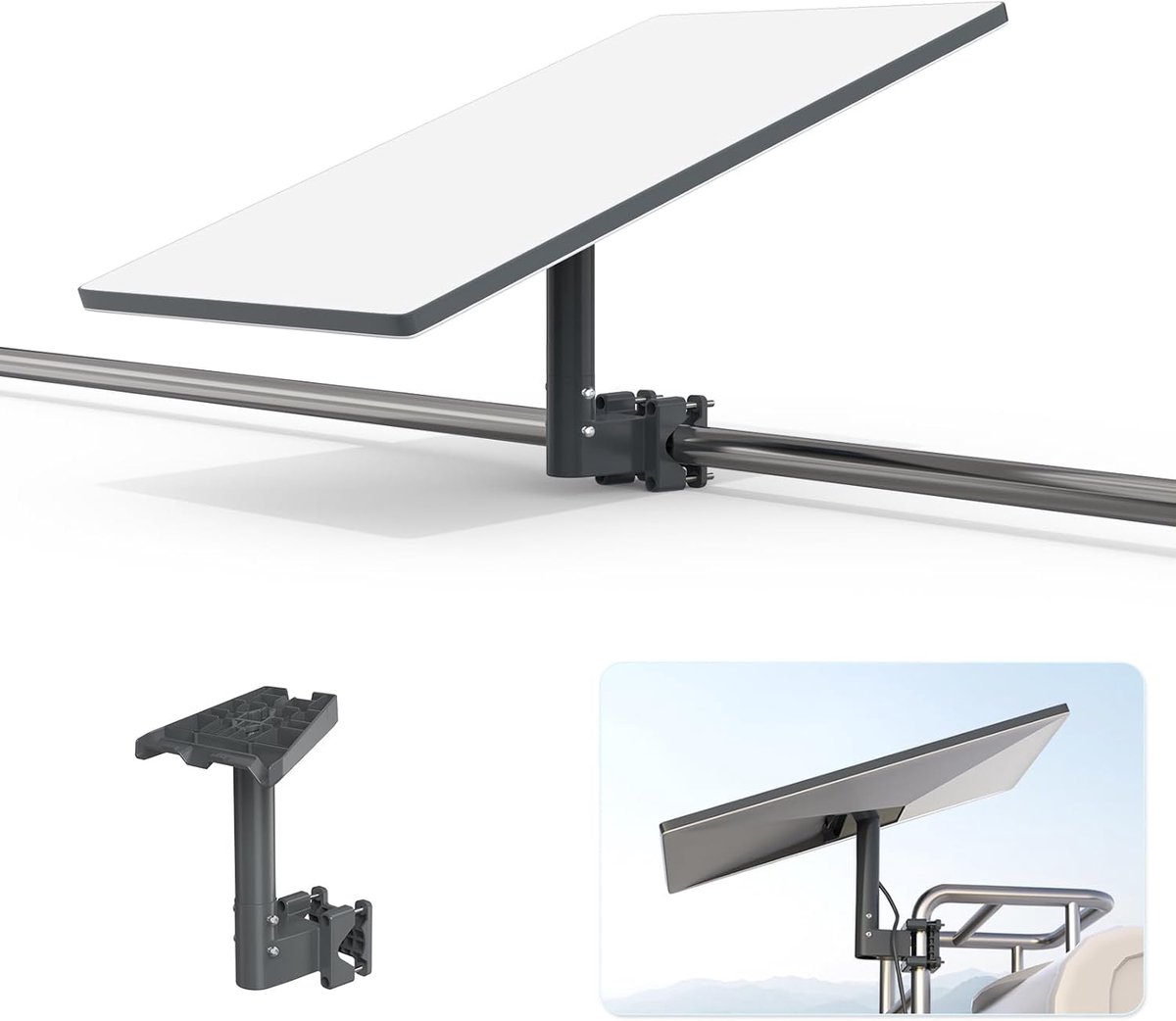 Gen 3 Mount, SURVADV Gen 3 Starlink RV Ladder Mount, Aluminium Starlink Pole Mount met Starlink Gen3 Pijp Adapter Installatie Bereik 0.8-1.97'' voor Starlink Standard Dish/V3 Dishy