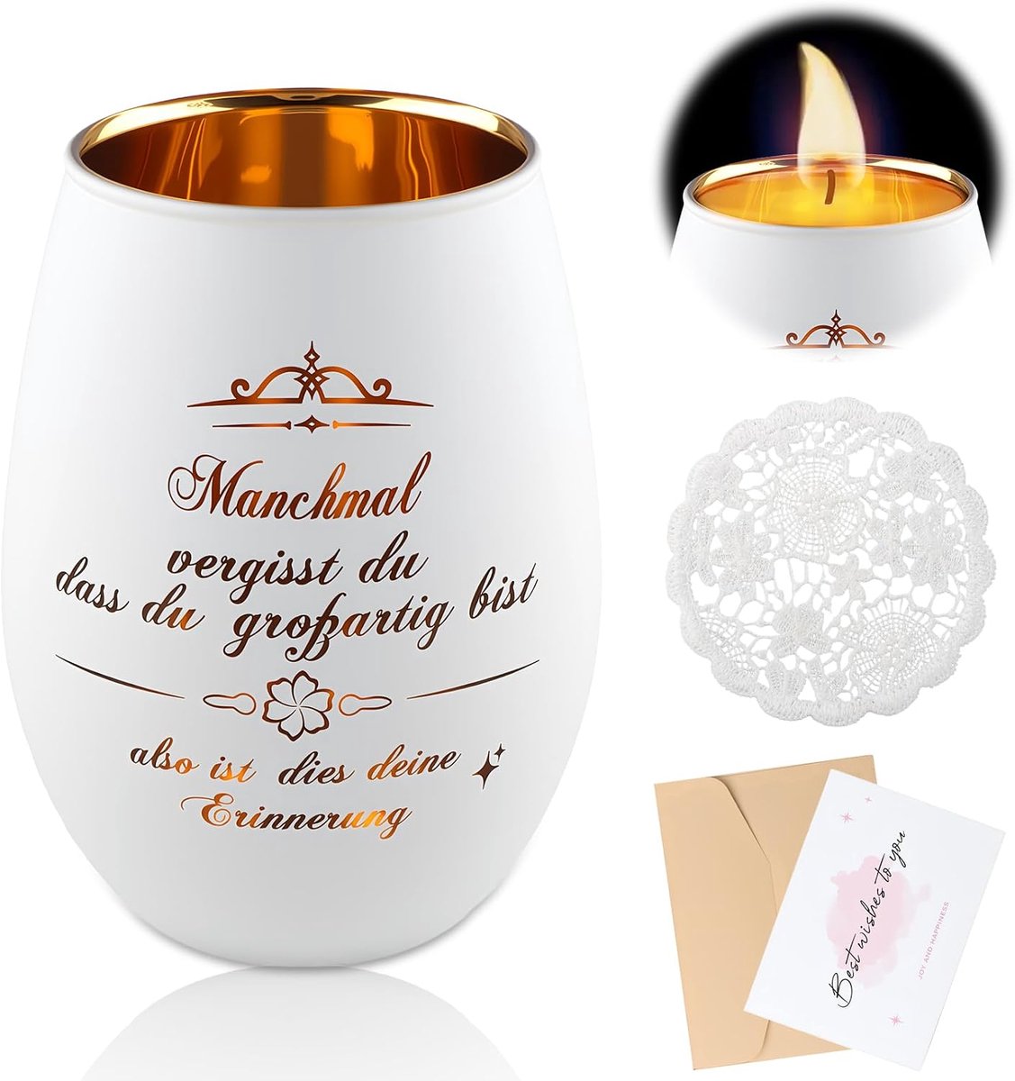 1 Stuk Windlicht met gravure Theelichthouder Gepersonaliseerd Windlicht van glas met gravure Verjaardag Kerstmis Bemoediging Cadeau voor vrouwen Beste vriendin Collega's Lerares Mama