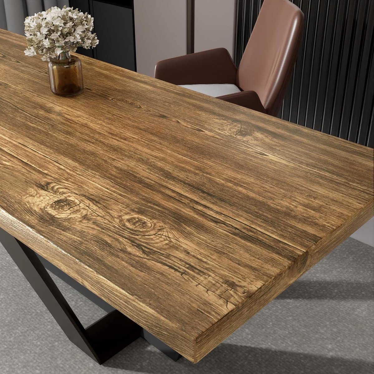Zelfklevende behang houtlook bruin kleeffolie meubel hout behang 60x300cm folie werkblad keuken in houtlook natuurlijke look structuurbehang houten muur kleeffolie meubels