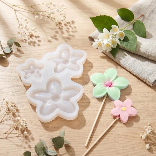 3 Stuks Siliconen Gietvorm Bloemen, Siliconen Bloemen Mal voor Epoxyhars, Gips en Kaarsen, DIY Boho Decoratie voor Woonkamer en Lente — afbeelding 5