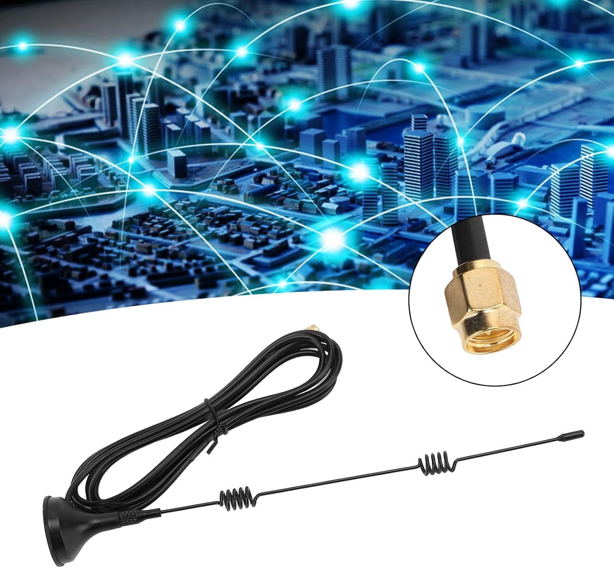 SMA-antenne, 2,4 G, hoge winst, spiraalveer van weerbestendig staal, sterke boost voor wifi, Zigbee, Bluetooth, huishoudelijke apparaten