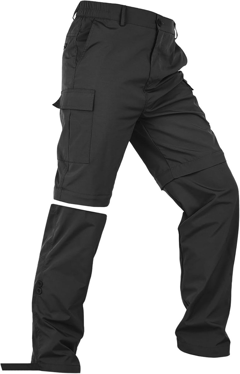 Wandelbroek sneldrogende stretch wandelbroek converteerbaar in shorts lichte cargobroek