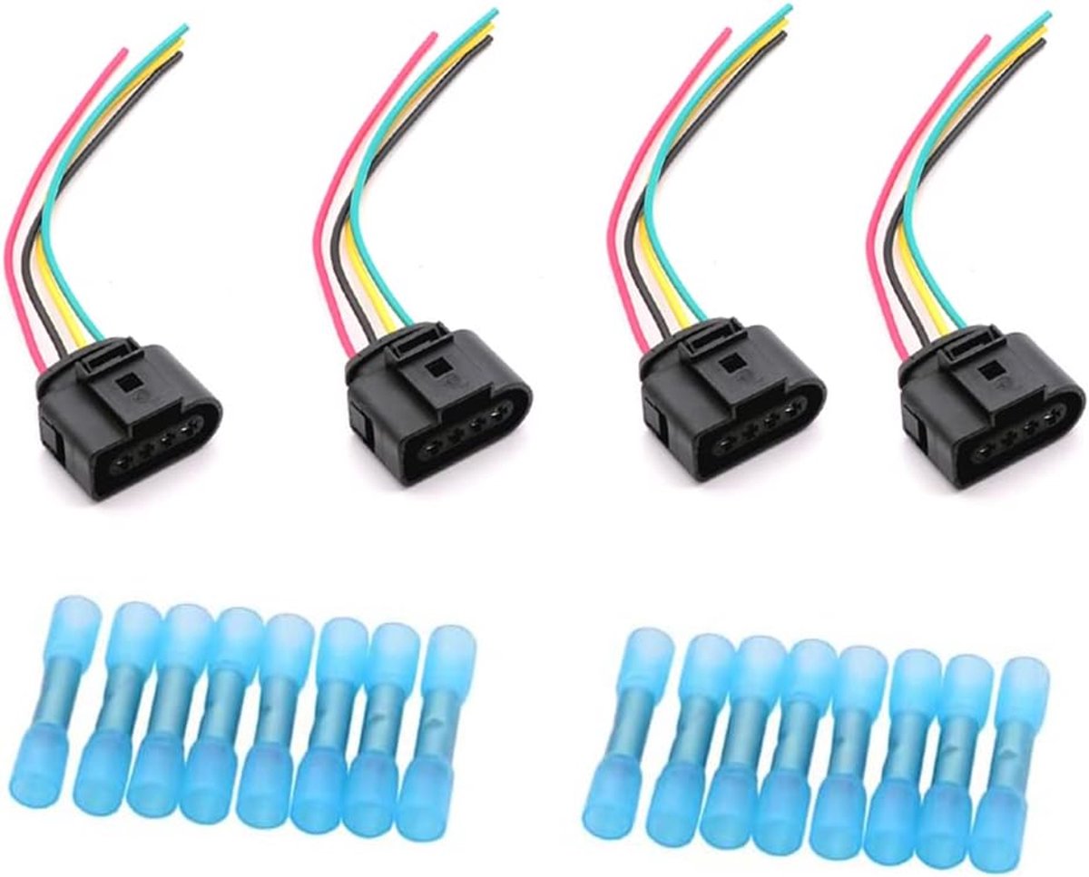 4 Stks/set Bobine Connector Harnas Bedrading Plug Compatibel voor Audi A3 A4 A5 A6 TT VW Passat Jetta Golf 1J0973724 2011340 1J0998724