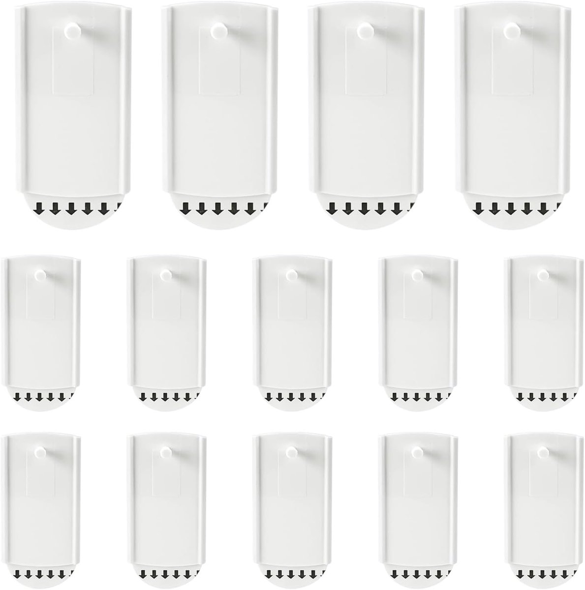 Set van 14 zelfklevende spijkers voor foto's, 4,3 x 7,8 cm, plakhaken voor fotolijsten, ABS in wit, kleefhaken, om foto's op te hangen, plakspijkers voor posters, afbeeldingen en foto's