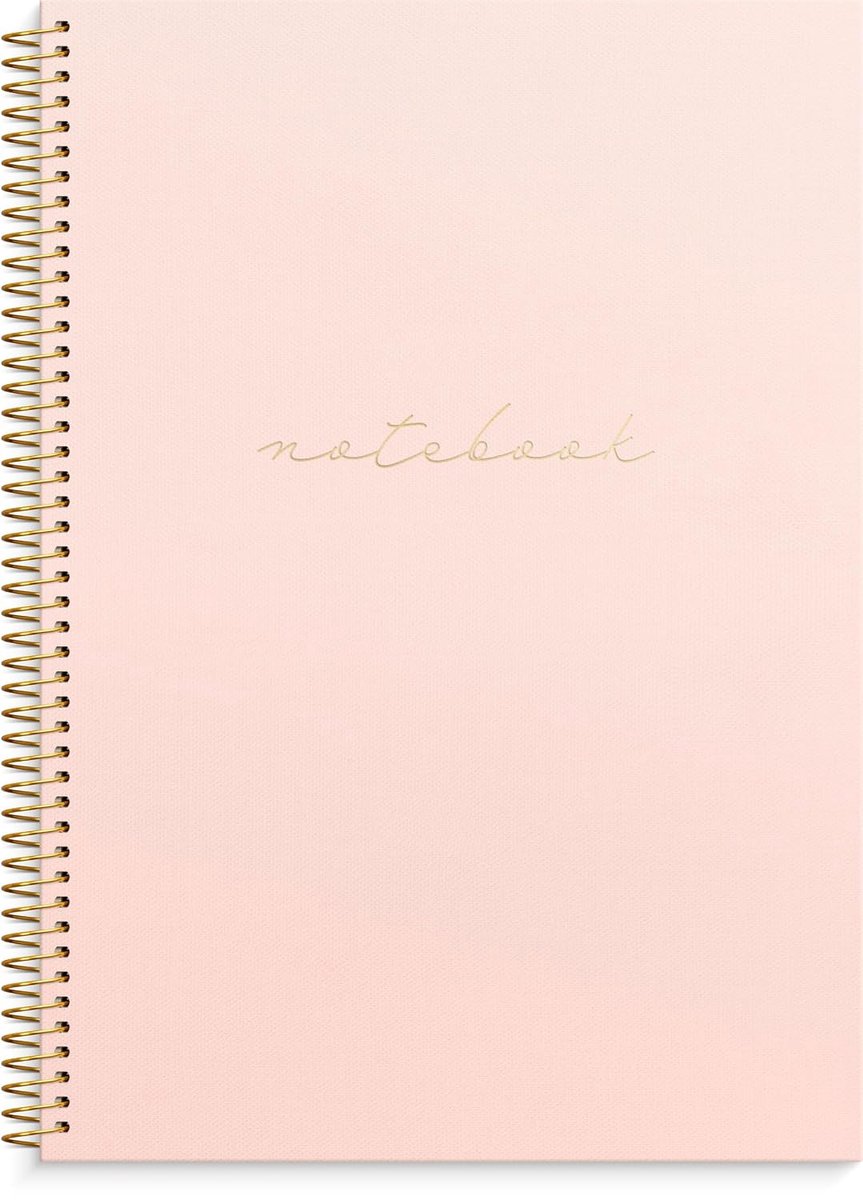 Notizbuch A4 pink: Spiral-Notizbuch