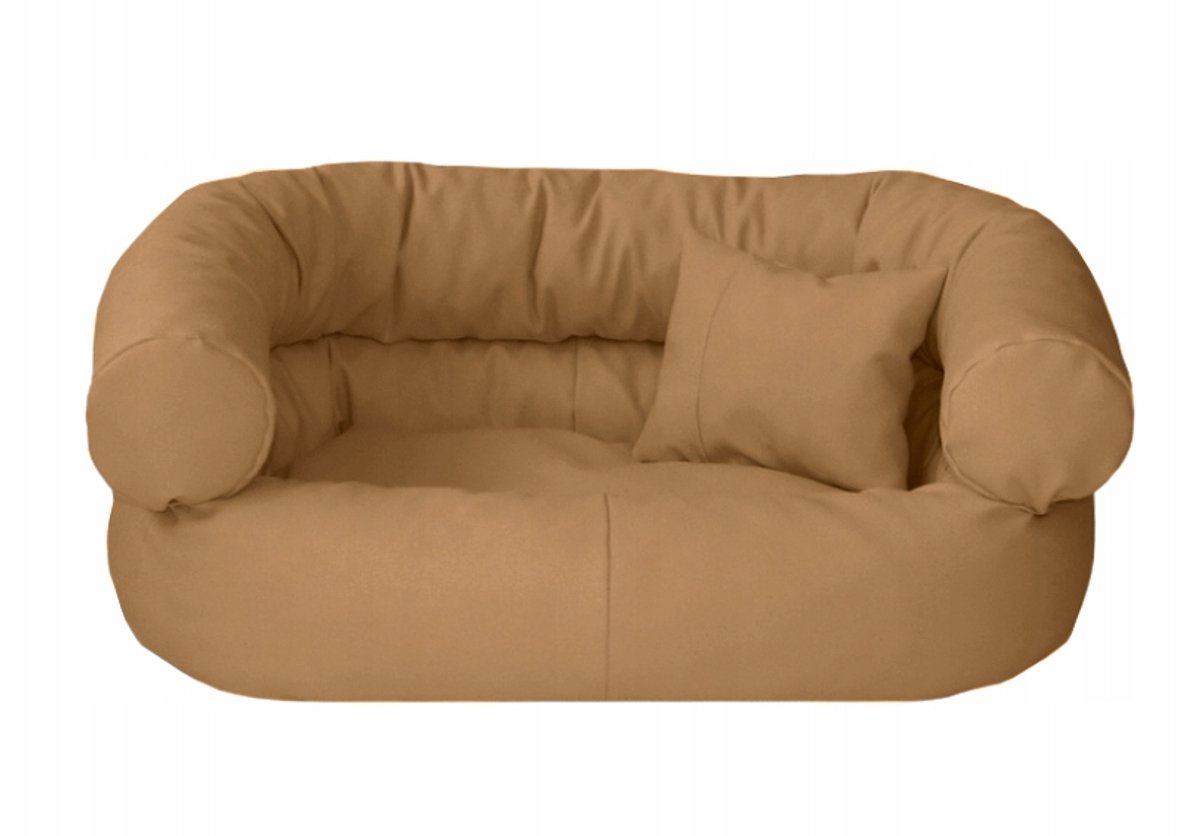 Luxe Hondenmand XL 120x85cm - Beige Eco-Leer, Comfortabel & Wasbaar