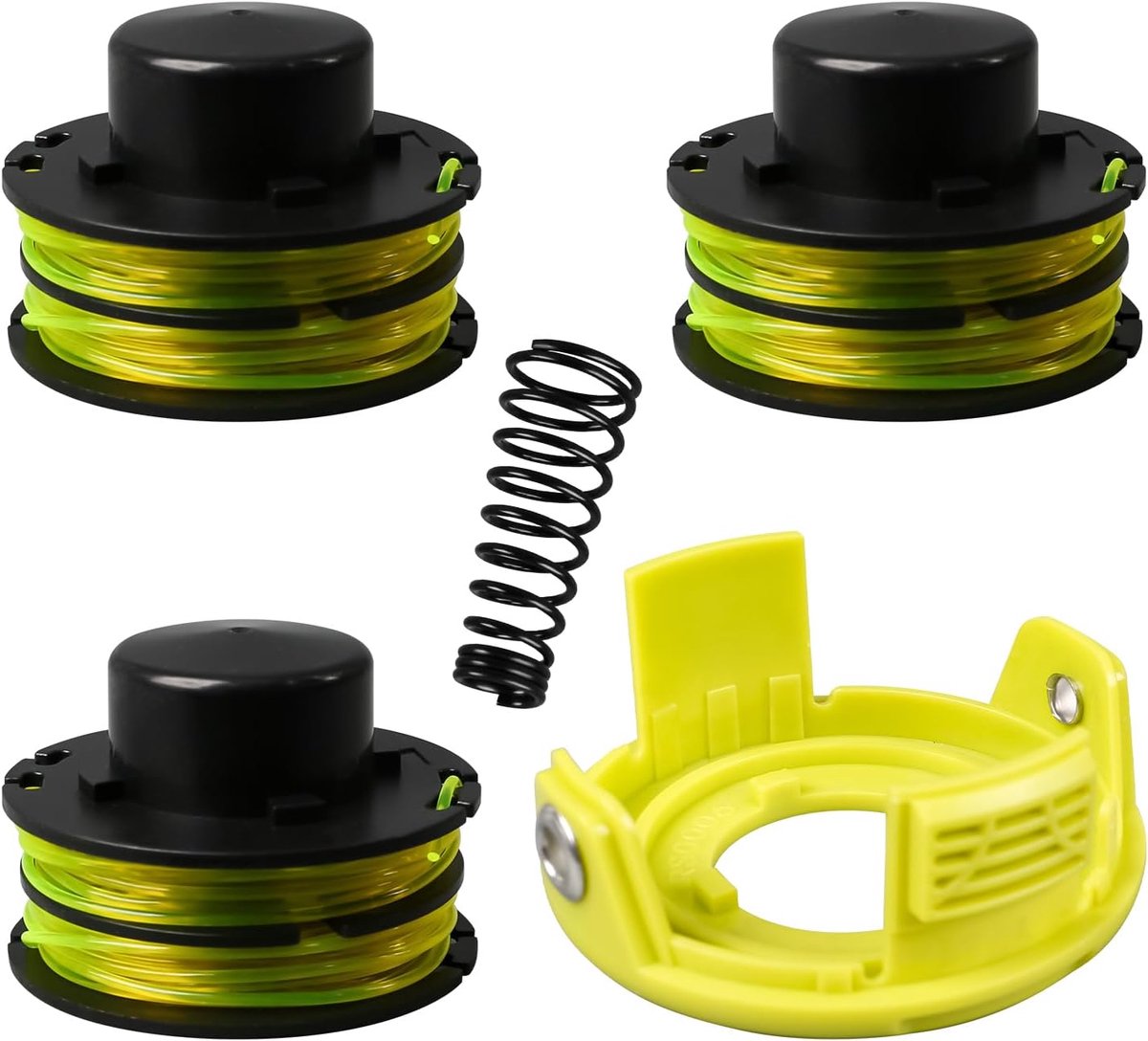 Trimmerspoel lijn voor Ryobi RAC118 RLT3525S, 1,2 mm 8,4 m grastrimmer spoel vervanging spoel lijnen voor Ryobi RAC118 RLT3525S (3 spoel+1 deksel)