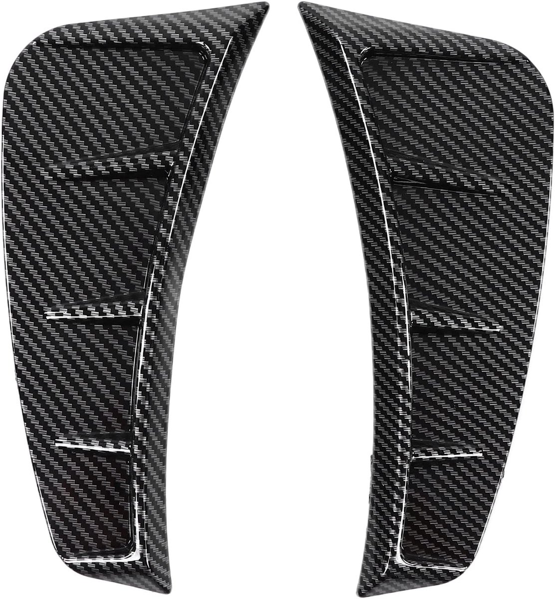 Fender Air Vent Trim Cover, Paar Voorbumper Side Air Vent Trim Exterieur Koolstofvezel Stijl Universele Decoratie: