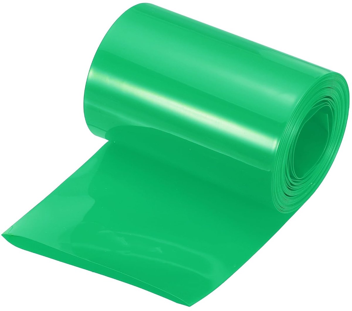 PVC krimpkous, 5,5 m lang, 57 mm diameter, 90 mm platte brede isolatieslang, waterdichte beschermslang, krimpverhouding 2:1, krimpkous voor batterijbatterijenset, groen