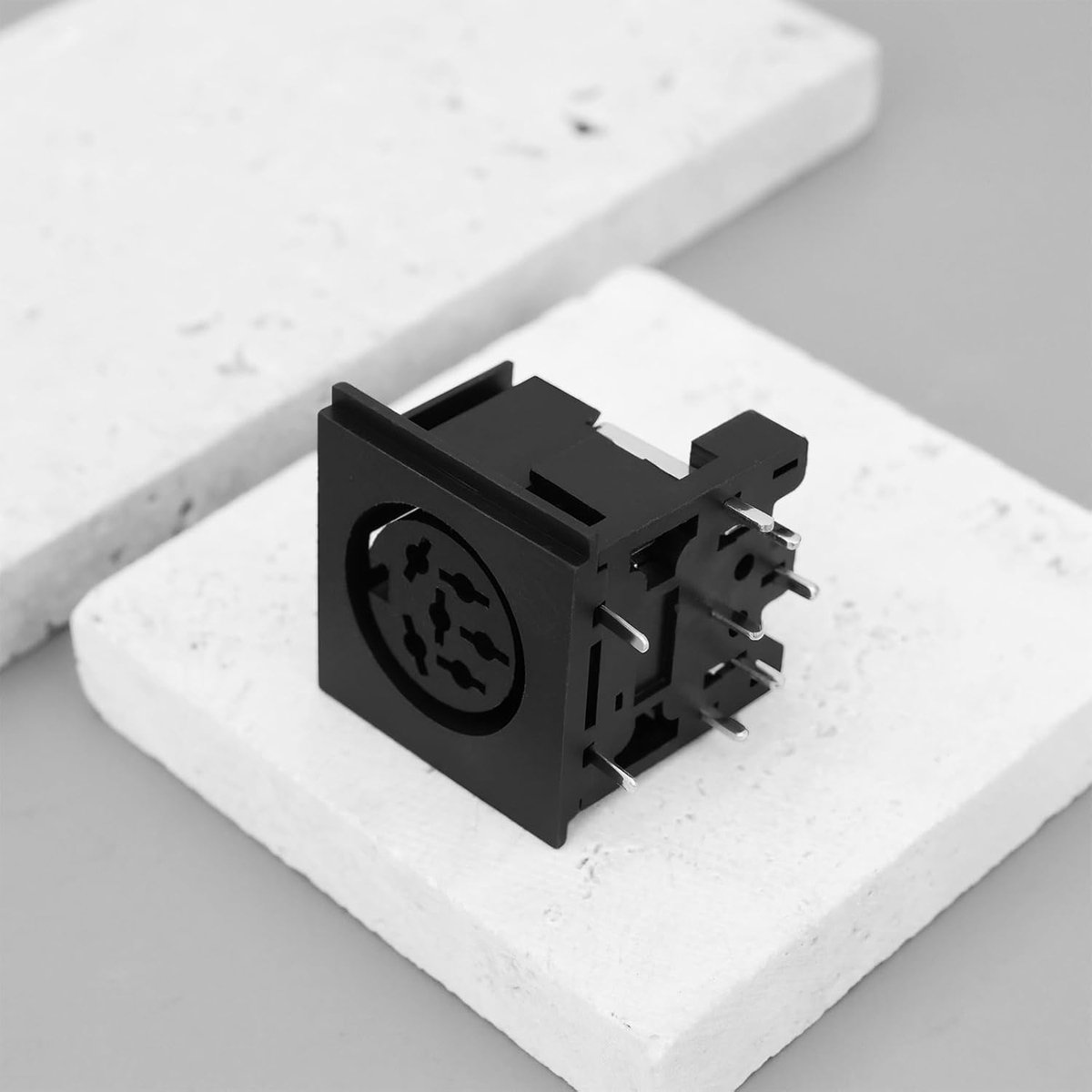 8Pcs 6 Pin DIN Female Connector Right Angle PCB Mounting Sockets for Audio MIDI and Industrial Applications