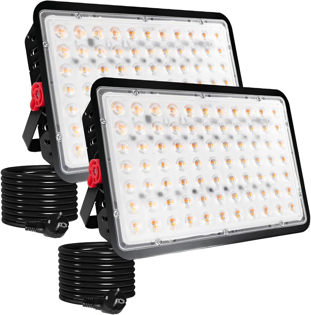 200W LED schijnwerper buiten, 2 stuks super heldere 20000LM Led Schijnwerper warm wit 3000K led schijnwerpers schijnwerper IP66 waterdichte Led buitenspot voor tuinen oprit garage erf