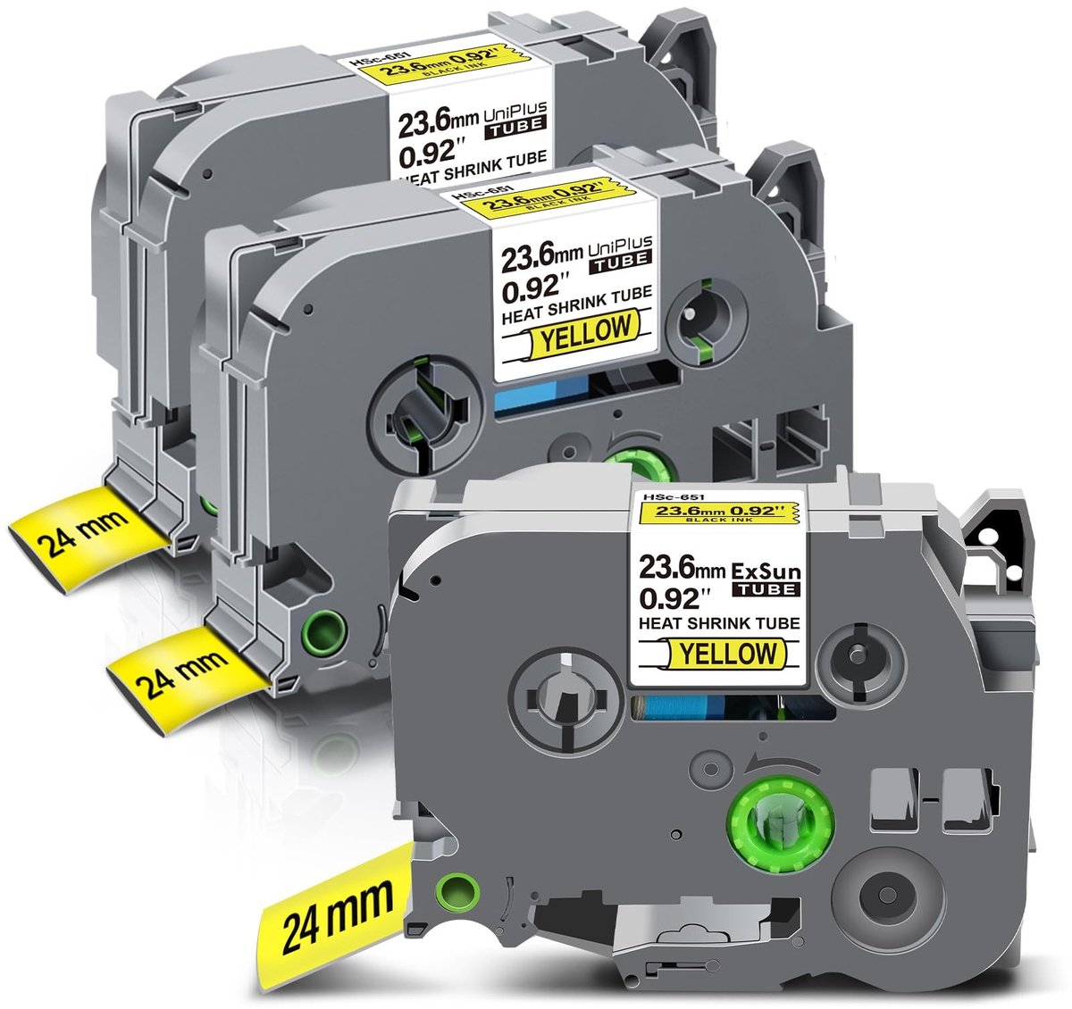 Omgoods - 3 Pack Krimpfolie Etiketten Compatibel met Labelmaker